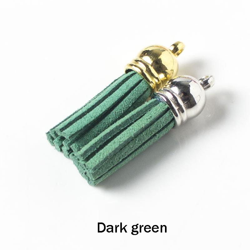 20Pcs/Lot 35mm Leather Tassel for Keychain Straps Jewelry Fiber Fringe Suede Tassel DIY Key Chain Pendants Jewelry Accessories
