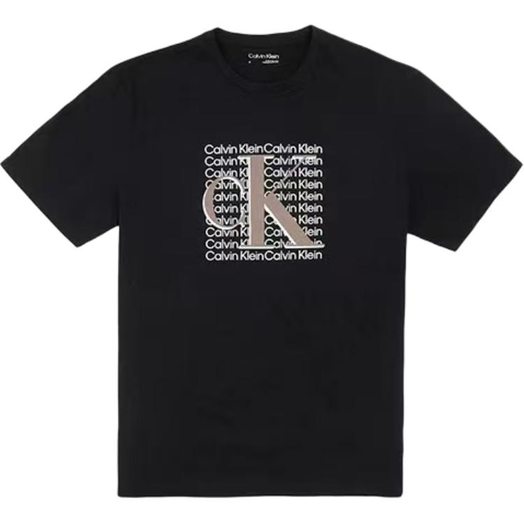 

Calvin Klein Comfortable Letter Logo Casual Round Neck Short Sleeve T-Shirt Men Tops Black 40BC857-001 M