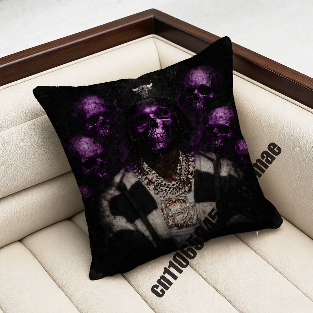 For C-Chief Keef Skeletor Throw Pillow Case Sham 45X45Cm 40X40Cm Square Car Pillowcase Pad Cushion Cover