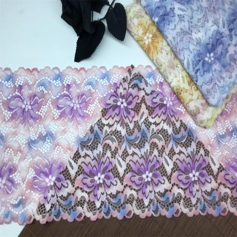 Multicolor Floral Elastic Stretchy Spandex Mesh Lace Fabric for Lingerie, Bra, Underwear, Garment, Sewing & Crafting