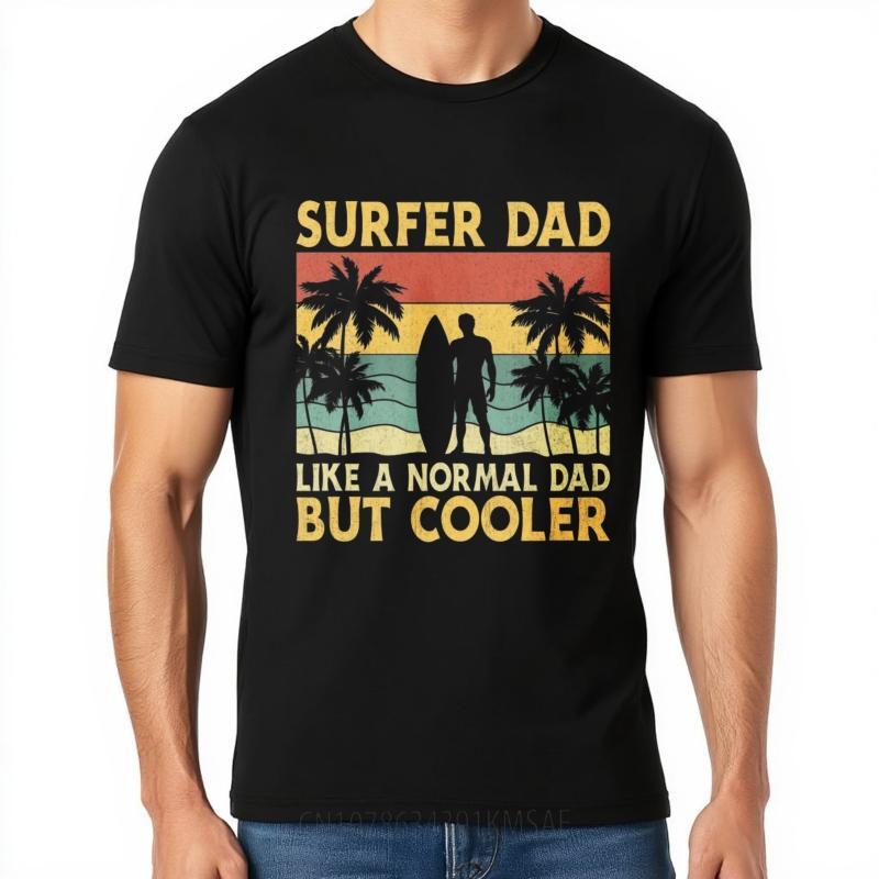 Solid Color Tshirt Street Wear For her Round Neck tshirt Brand Surfer Dad Like A Normal Dad But Cooler Comfort Boys Tee shirt