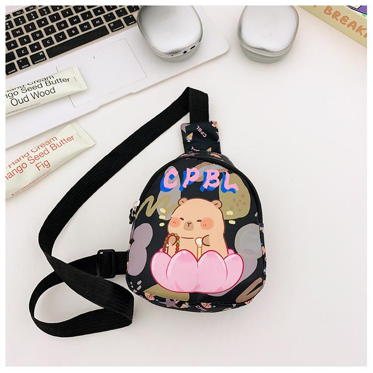 Capybara Crossbody Printed Bag Children Cartoon Outdoor Leisure Bag Shoulder