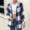 Damen Karo Kapuzenhemdjacke