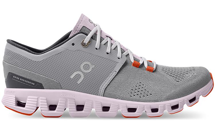 On Running Cloud X Legierung Grau Lilie Rosa Damen 40.99041