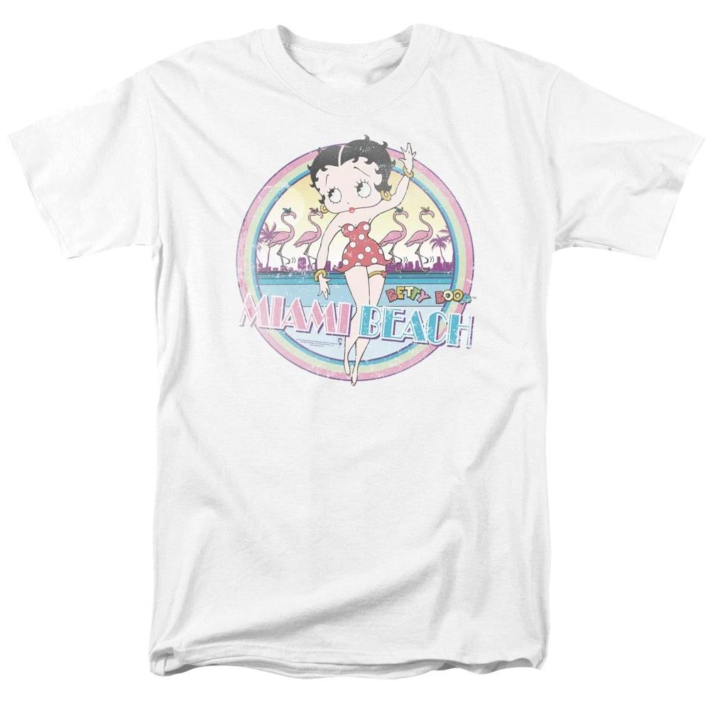 Betty Boop - Miami Beach - Unisex Short Sleeve Children s T-shirt - White 120