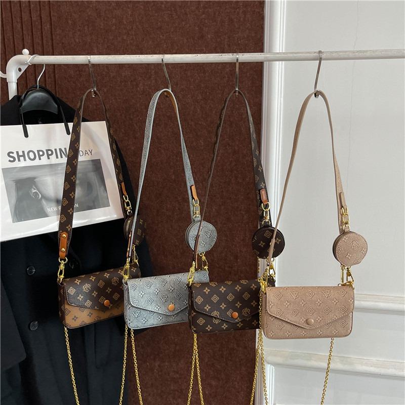 Neue hochwertige Schulter-Umhängetasche für Damen in kontrastierenden Farben