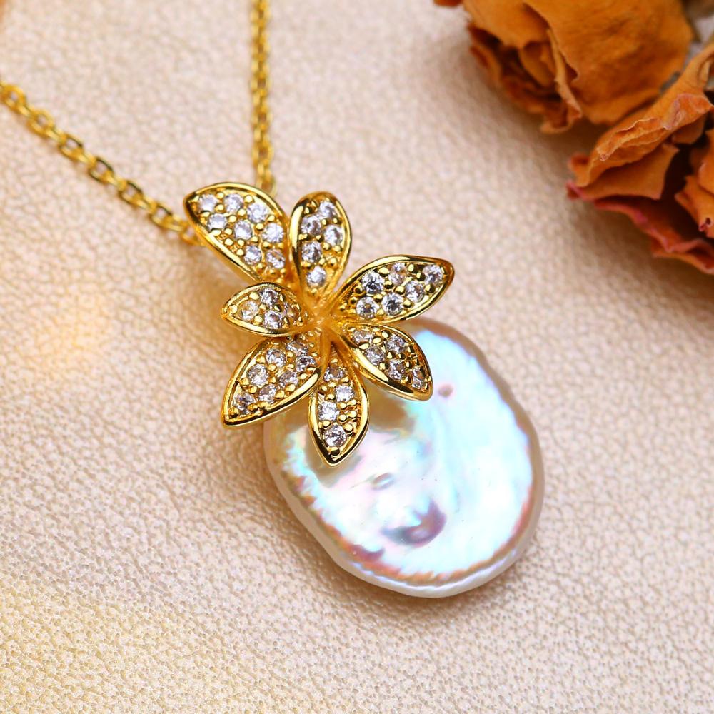 Freshwater Natural Pearl Necklace For Women,Pearl necklace Wife Engagement Birthday Gift