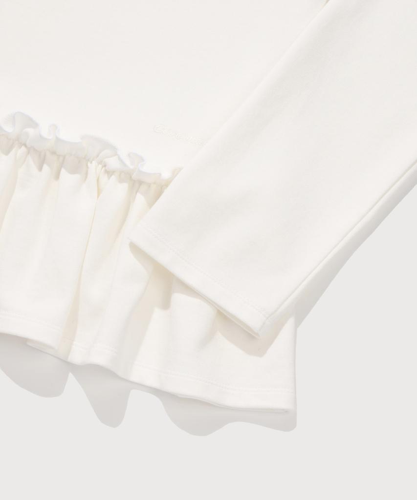 COVERNAT WOMAN Shirred Layered Jersey Dress Off White