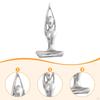 Resin Statue Pose Figurine Collectible Meditation Decor Art Sculpture for Desktop Living Room