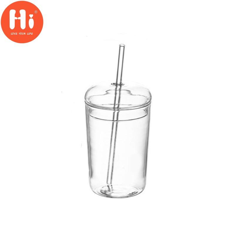

Привет, 1/3 шт., скандинавская прозрачная стеклянная кофейная кружка, термостойкая чашка для чая, молока, воды с крышкой и соломинкой, 500 мл