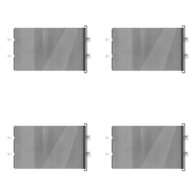 

4X Retractable Pet Safety Gate Baby Barrier Indoor Mesh Fence Stair Barrier With Reinforced Strip Prevent