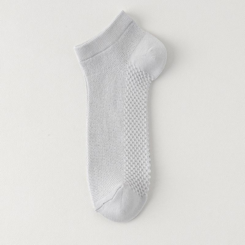 Men's Anti-odor and Sweat-absorbing Thin Cotton Socks, Boat Socks, Men's Shallow Mouth Invisible Solid Color Non-odor Foot Short Socks, Summer