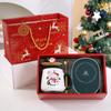 Creative Christmas Cartoon Santa Coffee Mug Gift Set