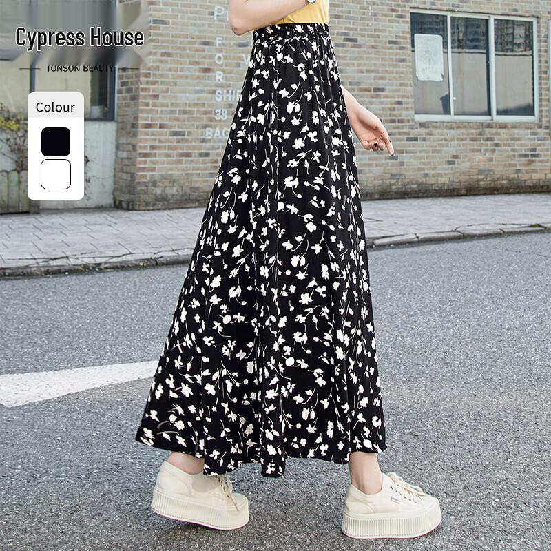 Юбка-трапеция Sisposher с оборками и цветочным принтом XXL