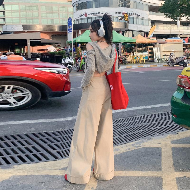 Super Soft Texture Wide-leg Pants for Women In Spring and Summer Floor-moving Casual Pants for Women In Spring and Summer