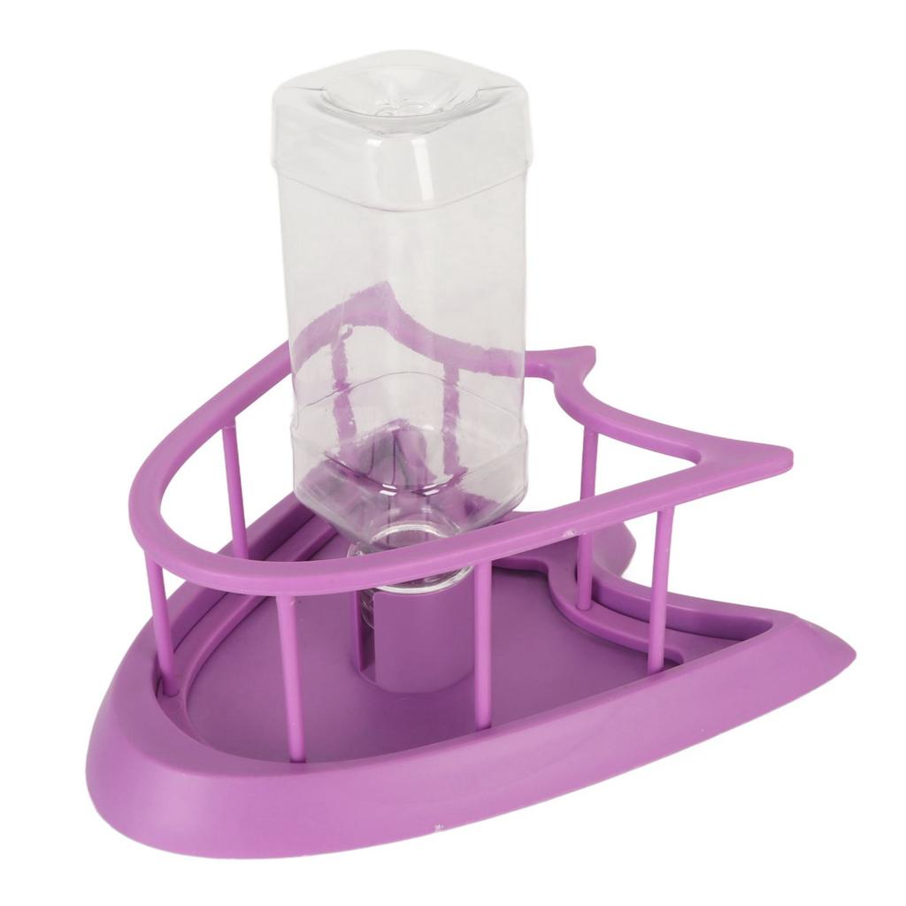 Automatic Reptile Water Feeder Safe Purple Fence Reptile Water Drinker Dispenser with Bottle for   Reptile Supplies