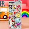 Kawaii Sanrio Buttocks 3D Relief Stickers Kuromi Melody Soft Pinchable Decompression 3D Bubble Sticker Reward Party Favor