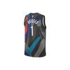 Nike X KAWS Alphanumeric Print Colorblock Basketball Jersey City Edition 2023/24 Season Men Tops Black DX8487-014