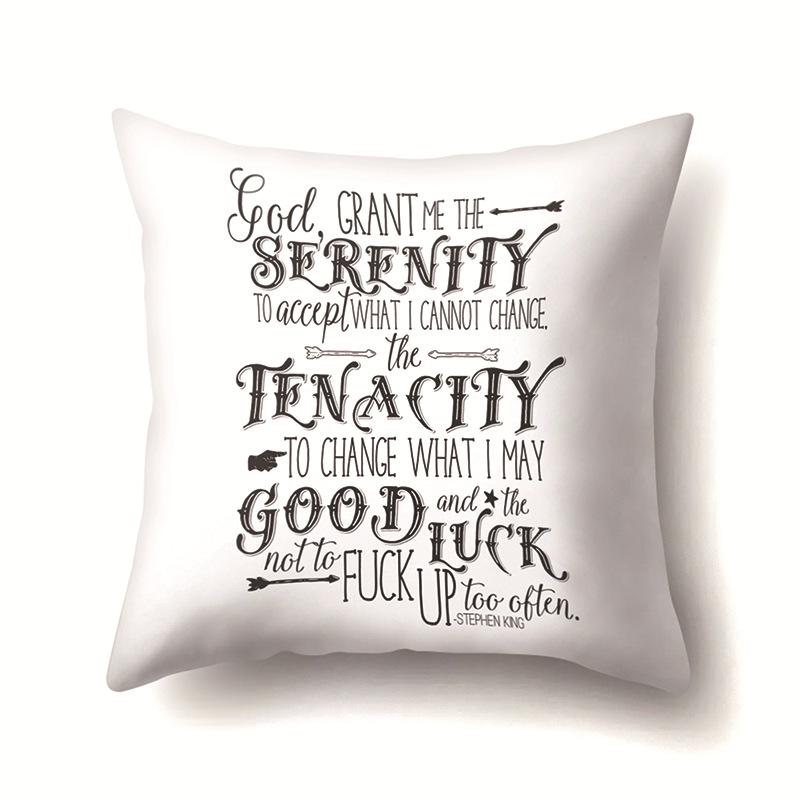 Nordic Style Ins Illustration Graffiti Polyester Pillowcase Car Decoration Home Printed Waist Rest Pillowcase