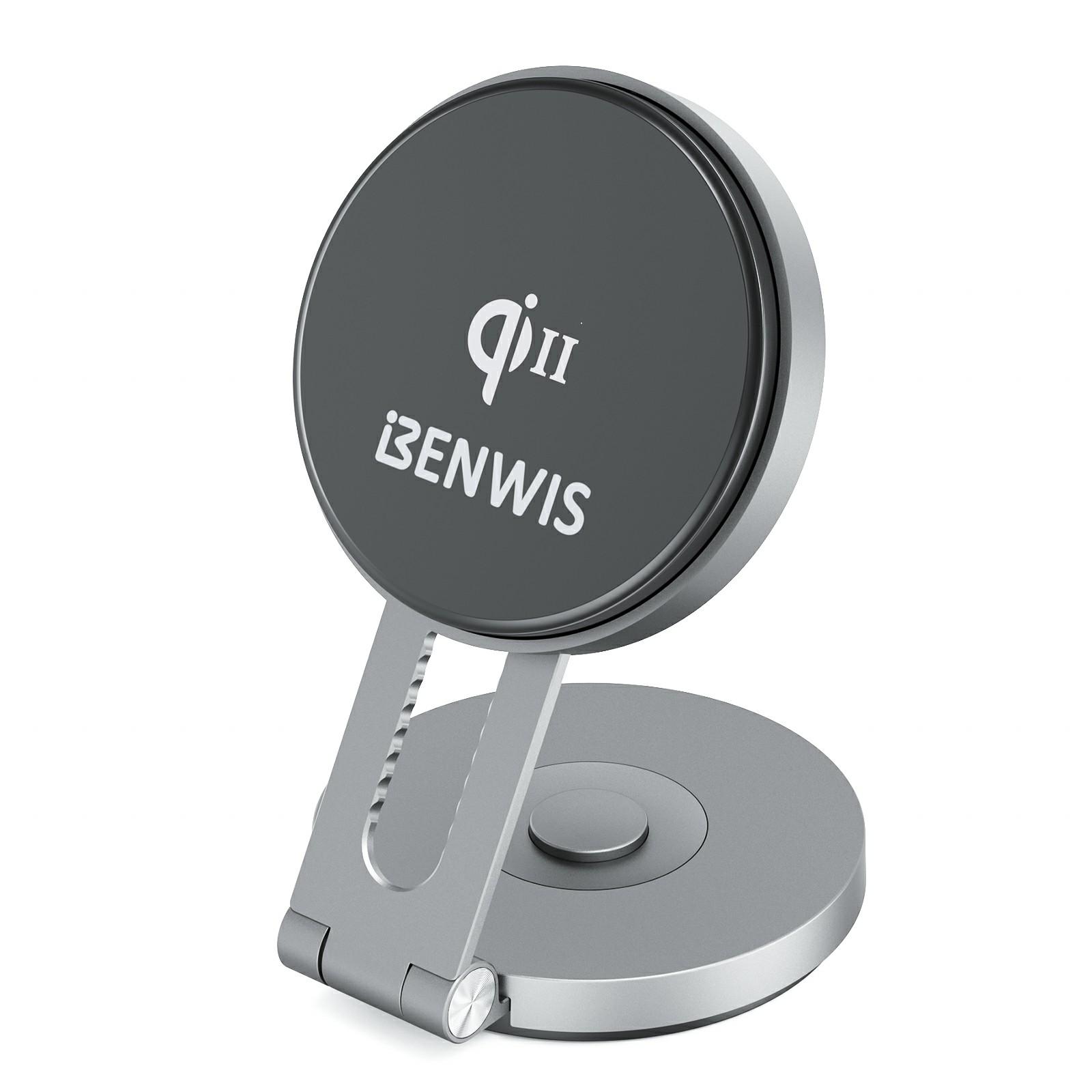 

BENWIS PA-MCM-1-GY 15W Magnetic Wireless Charger Foldable Charging Stand Phone Charger Type A