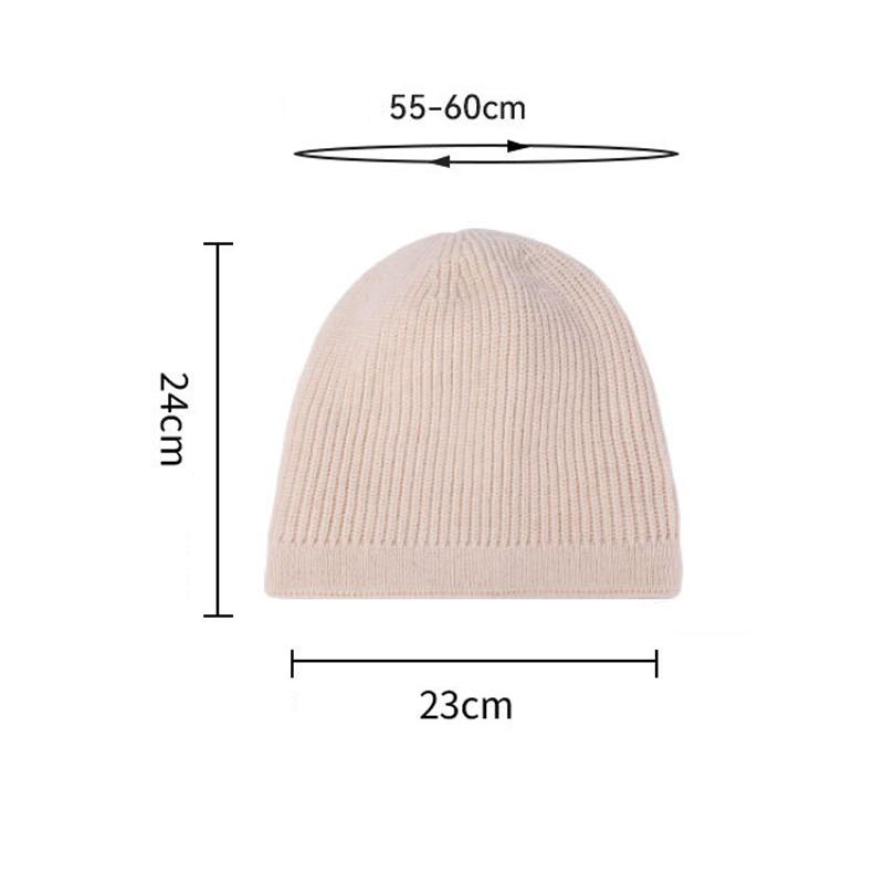 Căciulă Tricotată pentru Bărbați cu Circumferință Mare a Capului Toamnă Iarnă Căciulă Caldă din Lână cu Strat Dublu Căciulă Pulover pentru Călărie în Aer Liber