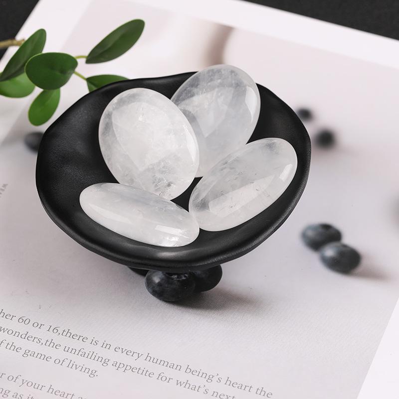 Natural Raw Crystal Hot Compress Stone: Beauty Massage SPA Essential Oil Desktop Ornament