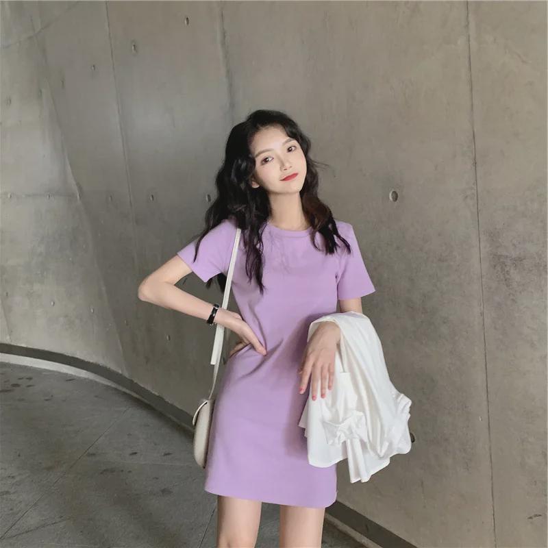 2026 Summer Korean Long Dress - Solid Color Women's Skirt