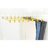 Amber Home Ultra-Lightweight Gold Trouser Hangers, 10-Piece Set, for Skirts, Bottoms, Pants, Slacks, and Towels, Durable Metal Hangers with Adjustable