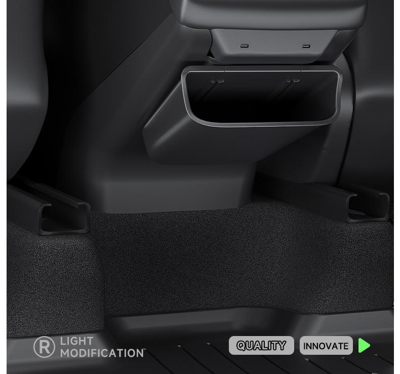 Flannel Anti-Kick Pad for Tesla Model Y/3 Rear Console - Wear-Resistant Protector