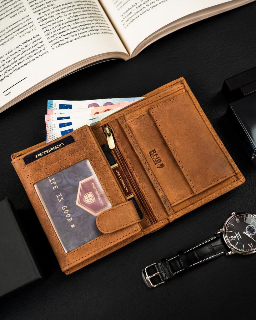 PTN N4-CHM-M-8527 Cognac Leather Wallet