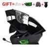 Bluetooth-Enabled Full Face Motorcycle Helmet With Dual Visors DOT 3C Certified All-Season Flip-Up Design Men Women