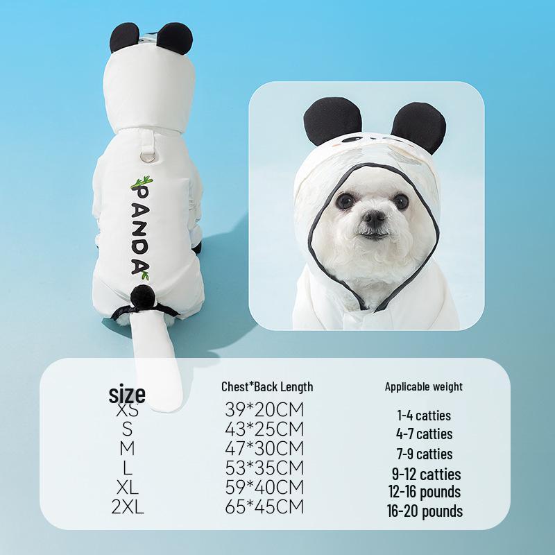 Cartoon Waterproof Full Coverage Raincoat for Small & Medium Dogs - Four-Legged Poncho for Rainy Day Outdoor Use