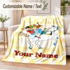 Pippi Longstocking Custom Name Flannel Throw Blanket Soft Warm for Sofa Bed Indoor Home Use