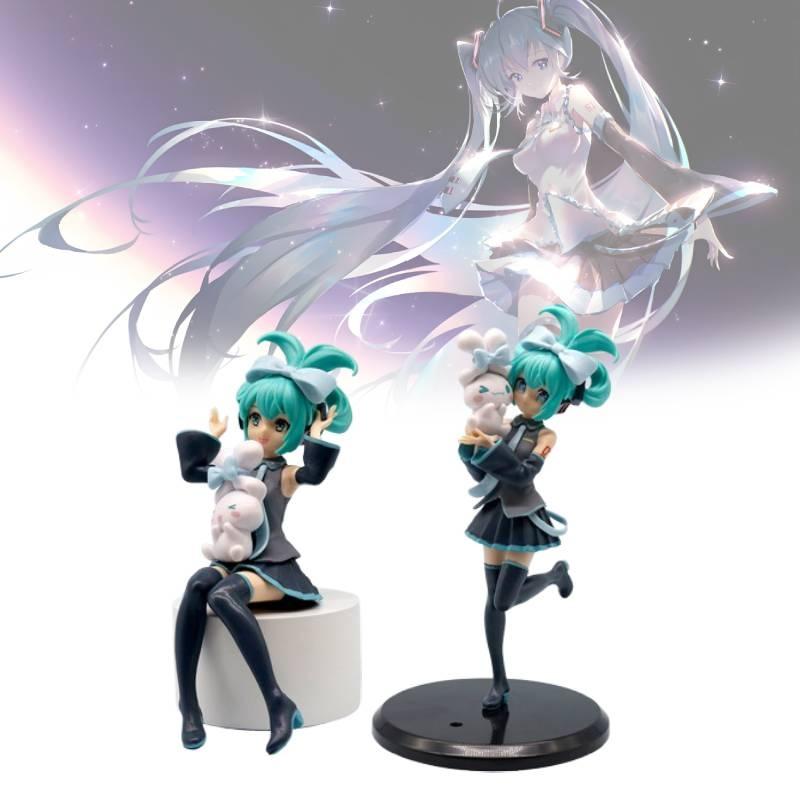 Adorable Hatsune Miku Pvc Figure With Cute Cinnamon Dog Design Perfect For Collectors