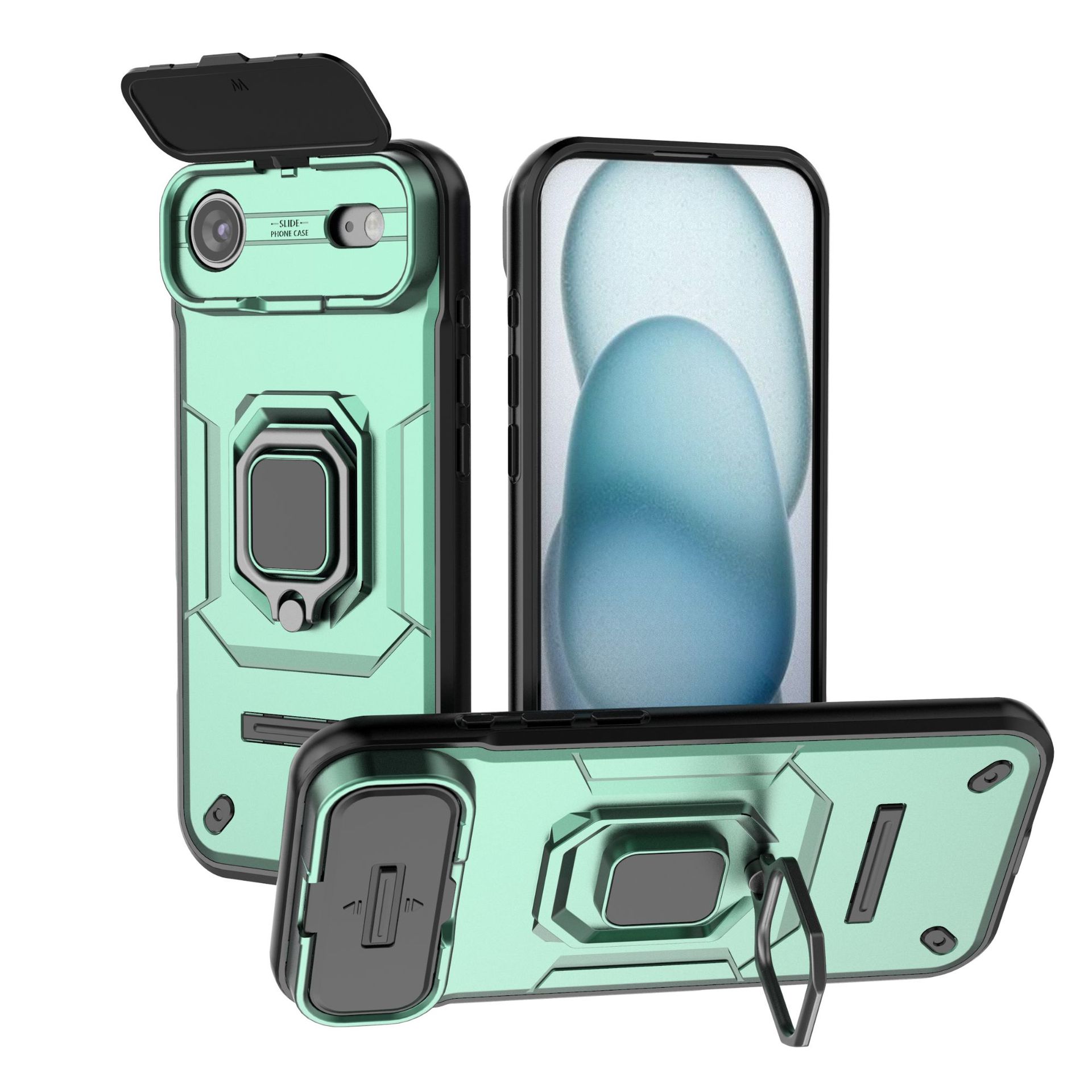 

iPhone 17 AIR Phone Case,Military-Grade Magnetic Kickstand Phone Case Cover for iPhone 17 AIR зелений