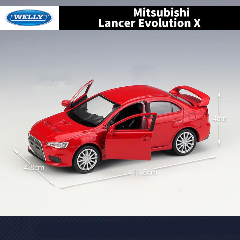 1/36 Mitsubishi Lancer Evolution X 10 Legierungsauto Modell Diecasts Metall Spielzeugfahrzeuge Automodell Hochsimulation Sammlung Kindergeschenk