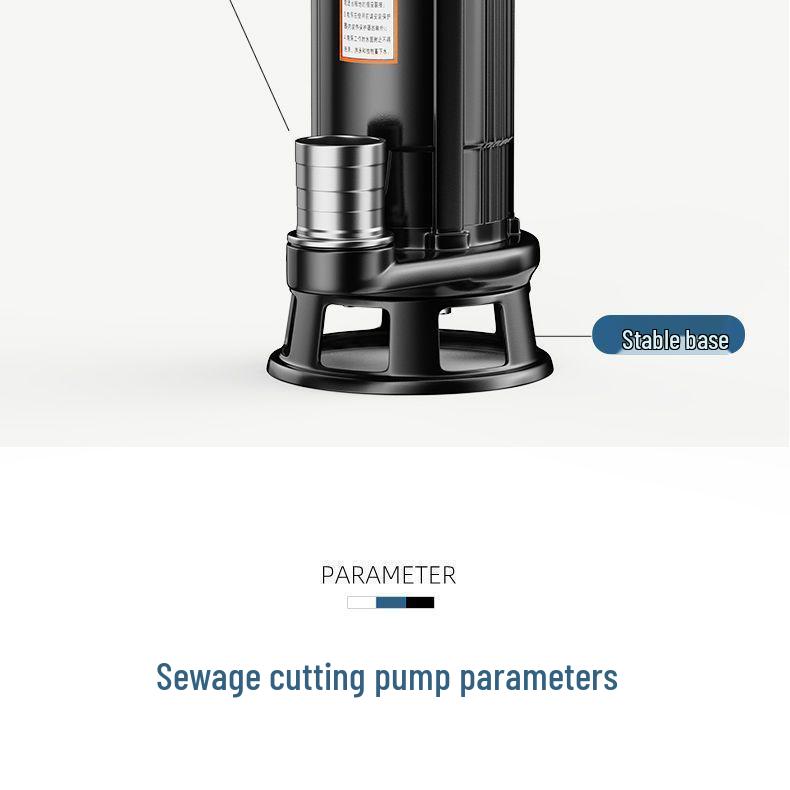 220V Kupfer Klärgruben-Schneidpumpe für Toiletten, Abwasser, Schlamm und Wasser - Ideal für den Hausgebrauch und die Landwirtschaft