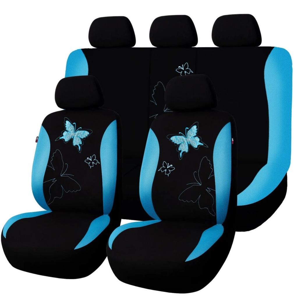 Universal Flat Cloth Car Seat Cover Non-slip Design Front Set