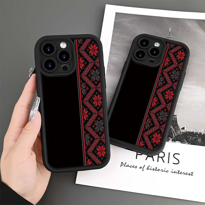 Retro style pattern phone case suitable for iPhone 17 16 15 14 13 12 11 Pro/Max/Plus anti drop and shockproof back cover