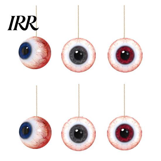 Halloween Holiday Decoration 6Pcs Wooden Hanging Decoration, Ghost Pumpkin Eyeball Party Supplies Ornament with Rope, Spooky