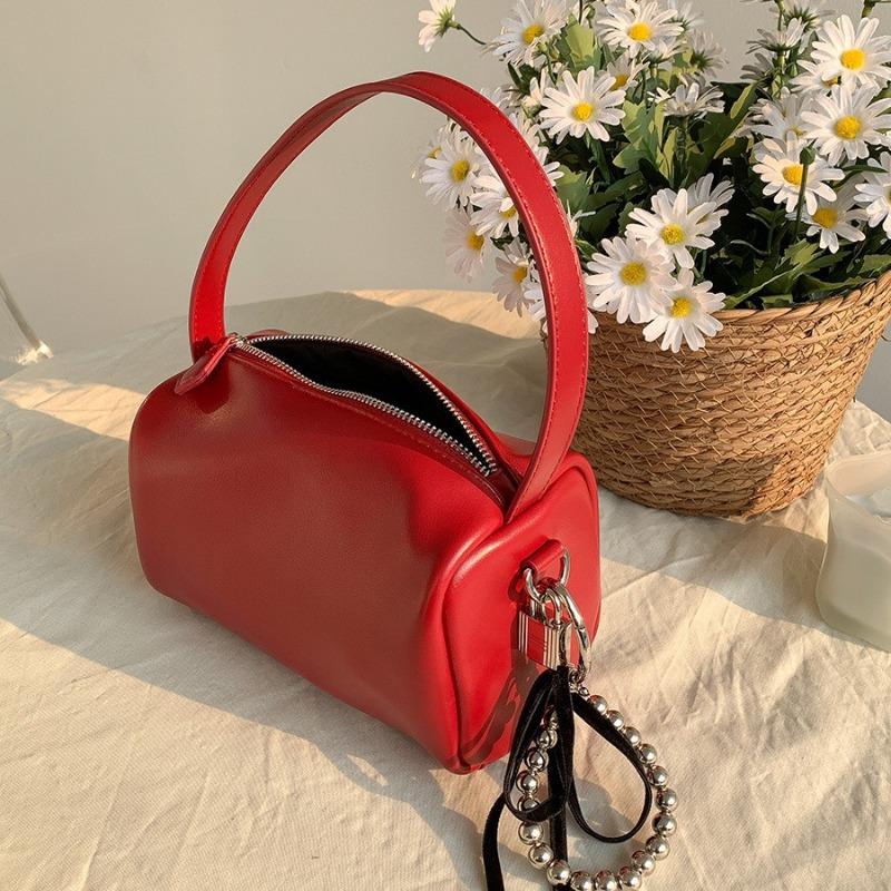 Hand Carry Pillow Bag Niche Summer New Shoulder Small Square Bag Soft Leather Handbag Women