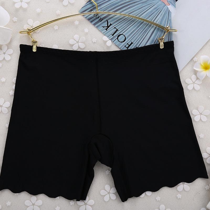 Mid-Waist Seamless Ice Silk Safety Shorts - Women's Anti-Exposure Summer Base Shorts
