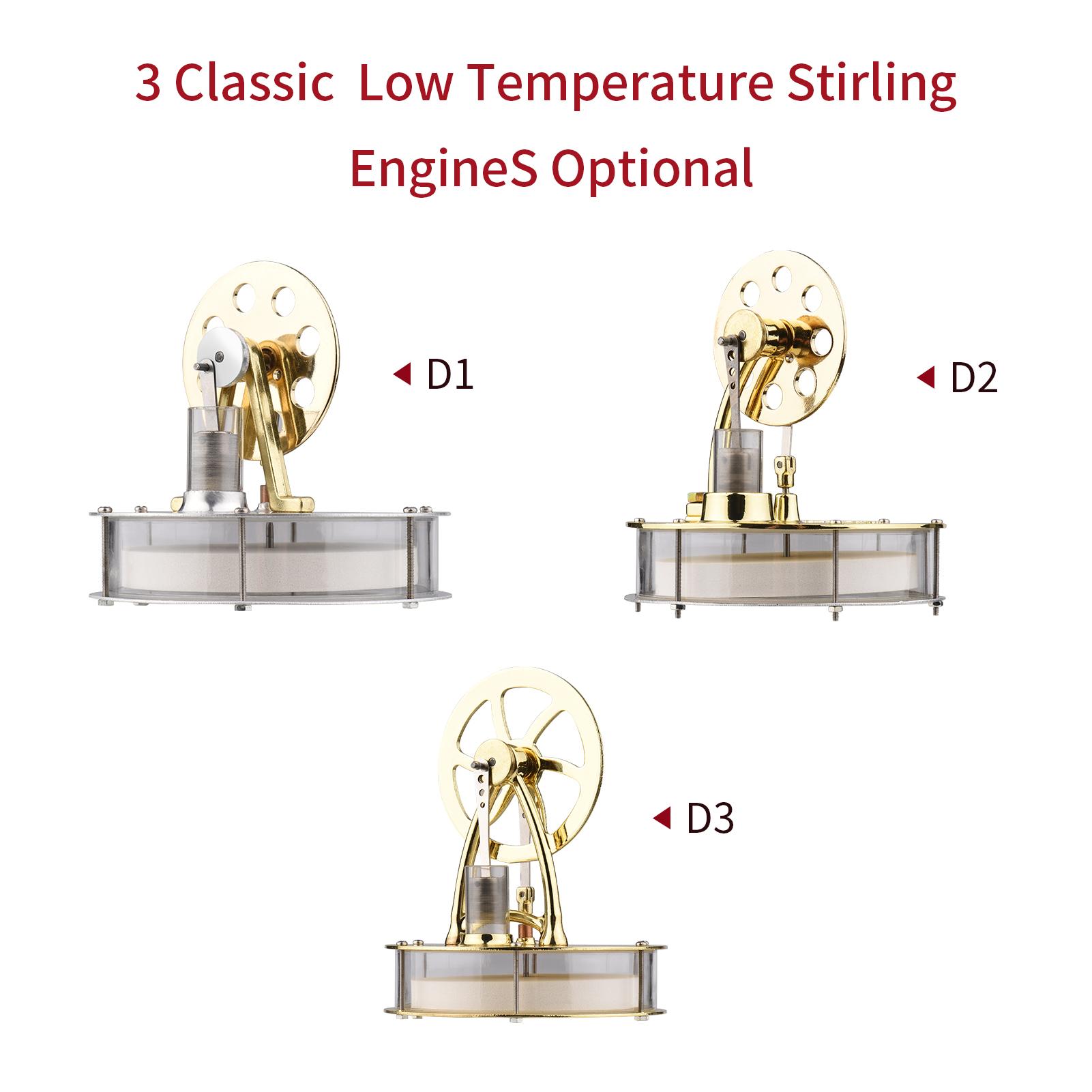 Low Temperature Stirling Engine Assembled Electricity Generator Ht Experiment Physical Generator Model with Flywheel Design Science Experiment   Edu