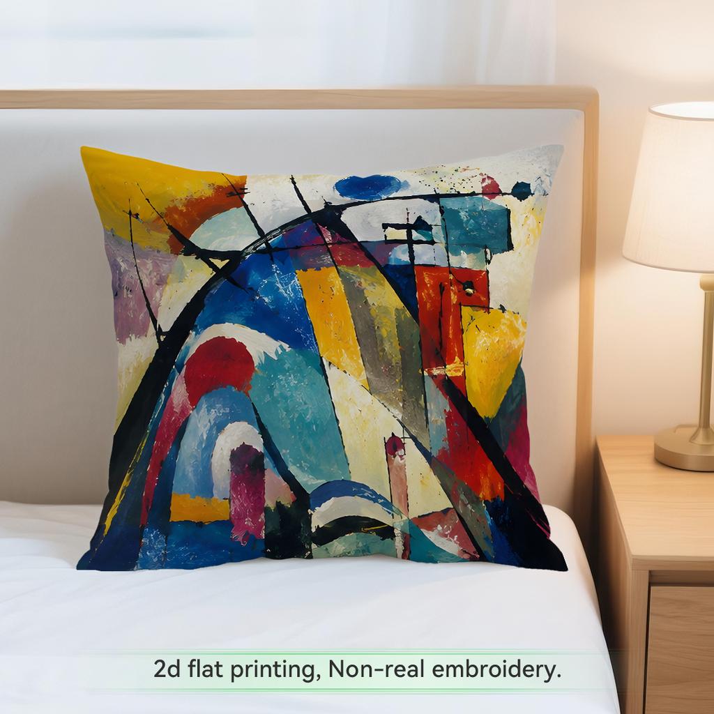 1pcs Abstract Art Colors Cushions Pillowcase Polyester Cushion Cover Throw Pillow Pillowcover Home Car Sofa Decor