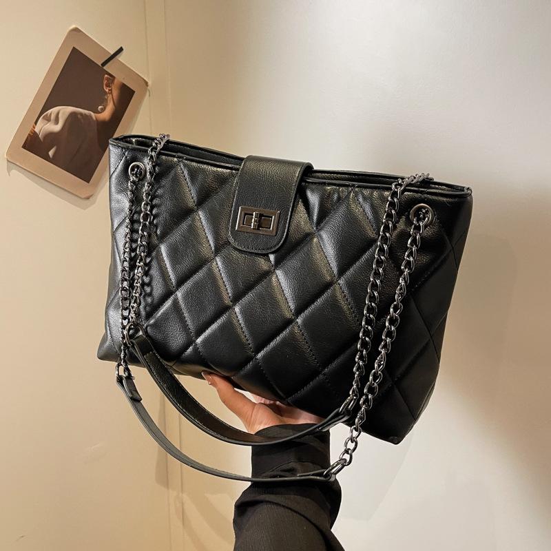 Rhombus Texture Fashion Trend Women's Shoulder Bag New Spring and Summer Commuter Bag Women