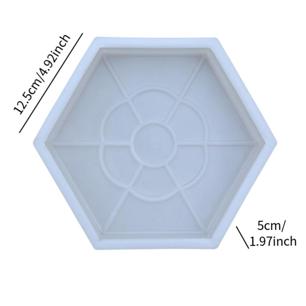 Path Makers Molds DIY Decor Concrete Molds Hexagon Paving Mould for Pavement Garden Sidewalks Patio Stepping Stones Floor Tile