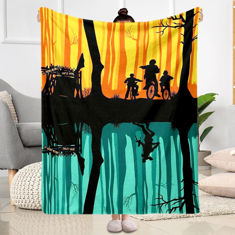 Stranger Things Blanket Suitable for sofas,travel, living rooms also a good gift for friends and family Suitable for all seasons.