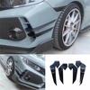 4Pcs Front Bumper Splitter Fins for Honda Civic TYPE R 2016-2021 Carbon