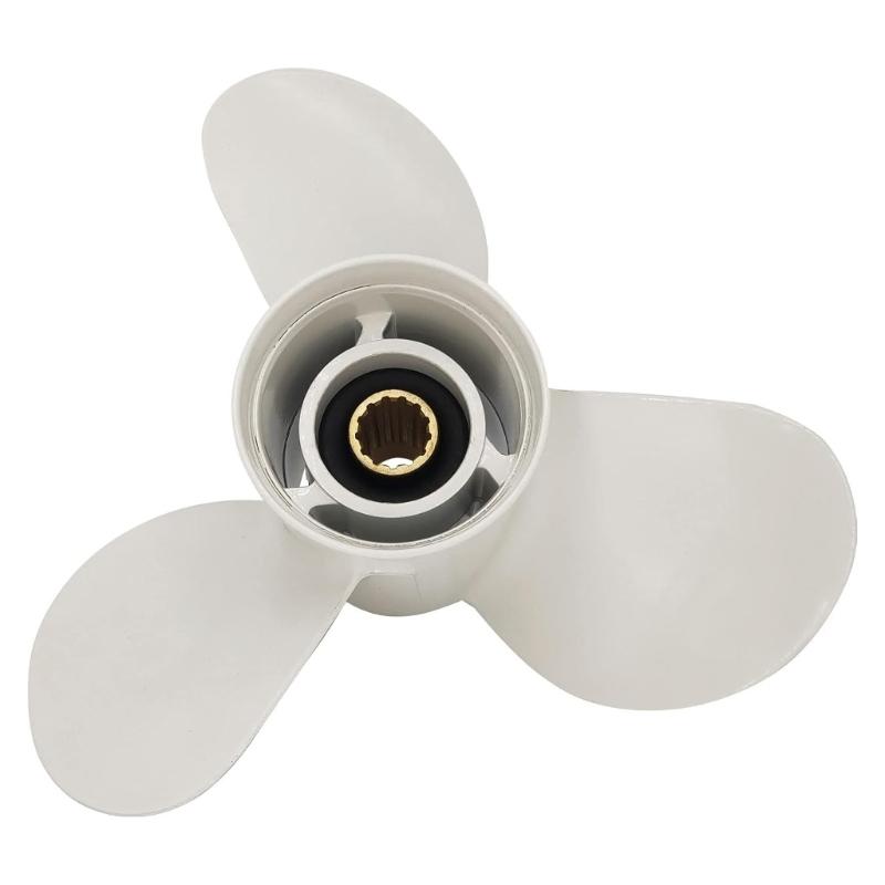 Strong 3 Blade 11 1/4 Inch Diameter 14G Marine Propeller Designed For 30HP To 60HP Outboard Engines