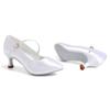 Fashion Silk  Ladies Modern Dance ShoesTango Latin Dance Shoes Waltz Closed Toe Dance  Shoes Heeled 5CM